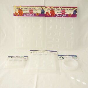 EasyCast & Deep Flex Resin Jewelry Molds Set 5 Molds 17 Popular Shapes Reusable